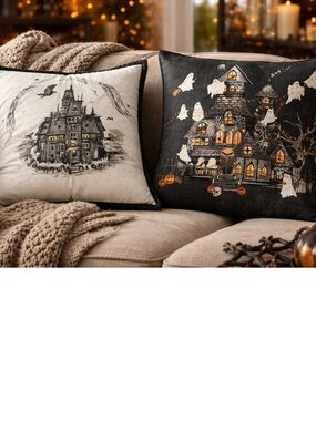 Set 2 Pottery Barn Wednesday Adams Ghost Squad Pillow Covers Halloween 20”